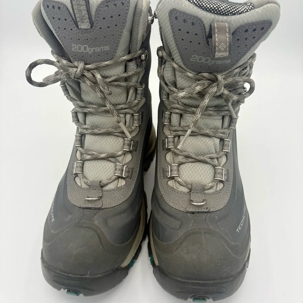 COLUMBIA BUGABOOT Plus III OMNI-HEAT Women’s Waterproof Winter Boot Shale Aqua 9